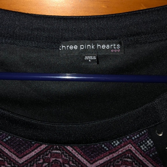 Three Pink Hearts Dress Large - Picture 3 of 4